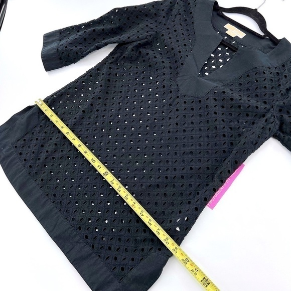 Michael Kors Black Eyelet Tunic size 10 Cotton 100% - Picture 4 of 12